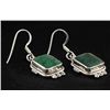 Image 2 : EMERALD BERYL 34.13CTW SILVER HOOK EARRING