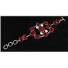 Image 1 : RUBY CORRUNDUM 58.67GRAMS FASHION SILVER BRACELET
