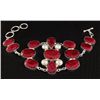 Image 2 : RUBY CORRUNDUM 58.67GRAMS FASHION SILVER BRACELET