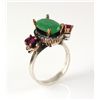 Image 1 : Natural Stone Statement Victorian Design Ring