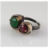 Image 2 : Natural Stone Statement Victorian Design Ring