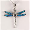 Image 1 : Natural Stone Opal Butterfly Design Pendant