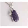 Image 1 : Natural Stone Amethyst Pear Pendant