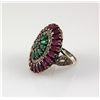 Image 2 : Natural Stone Cocktail Victorian Design Ring