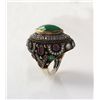 Image 2 : Natural Stone Cocktail Victorian Design Ring