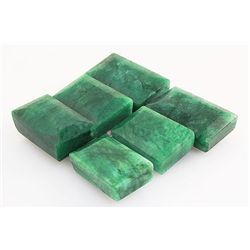 253.40ctw Faceted Loose Emerald Beryl Gemstone Lot of 6