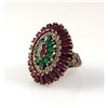 Image 2 : Natural Stone Cocktail Victorian Design Ring