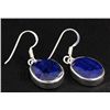 Image 2 : SAPPHIRE CORRUNDUM 33.04CTW SILVER HOOK EARRING