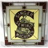 Image 1 : Singer Sewing Machine Advertising Stained Glass