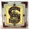 Image 2 : Singer Sewing Machine Advertising Stained Glass