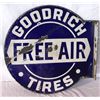 Image 1 : Goodrich Tire Flanged Double-sided Porcelain Sign