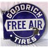 Image 2 : Goodrich Tire Flanged Double-sided Porcelain Sign