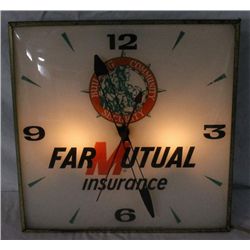 Farmutual Insurance Light-up Clock