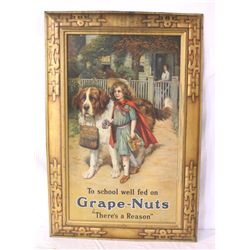 Grape-Nuts Self-framed Tin Sign