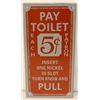 Image 1 : 5 cent Pay Toilet Porcelain Sign