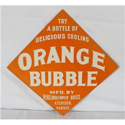 Orange Bubble Double-sided Cardboard Sign