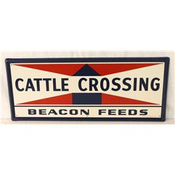 Beacon Feeds Cattle Crossing Tin Sign