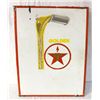 Image 2 : Golden Texaco Double-sided Flanged Porcelain Sign