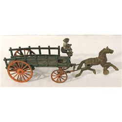 Cast Iron Stake Wagon Toy