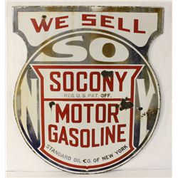 Socony Motor Gasoline Single-sided Porcelain Sign