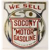 Image 1 : Socony Motor Gasoline Single-sided Porcelain Sign