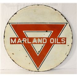 Marland Oil Double-sided Porcelain Sign