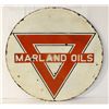 Image 1 : Marland Oil Double-sided Porcelain Sign
