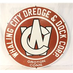 Whaling City Dredge & Dock Corp. Porcelain Sign