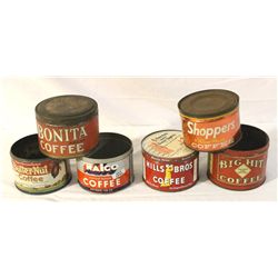 6 Coffee Tins