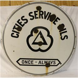 City Service Double-sided Porcelain Sign