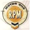 Image 2 : RPM Motor Oils Double-sided Tin Die-cut Sign
