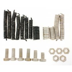 SCRAP: Twenty-three pieces of assorted 24kt gold hardware; including 6 bolts, 5 nuts, and 12 jump ri