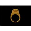 Image 3 : RING:  [1] 18KYG ring set with 40 rd dia.s, TWA 2.85 cts, G-I, SI1-SI2; and [1] oval faceted yellow 