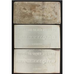 SILVER BAR:  [1] 100 troy oz. Engelhard .999 silver bar SILVER BAR:  [1] 100 troy oz. Engelhard .999