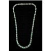 Image 1 : NECKLACE:  [1] 18KWG 171/2'' necklace set with 66 oval emeralds, approx. 12.00 cttw, light - moderat