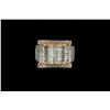 Image 1 : RING:  [1]  14KRG ring set with princess and rd diamonds, approx. 3.66 cttw, H/I, SI1-SI2; size 10; 