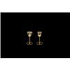 Image 2 : EARRINGS:  [1 pair] 14KYG earrings set with round diamonds (5.1mms in diameter), approx 1.0 cttw, K,