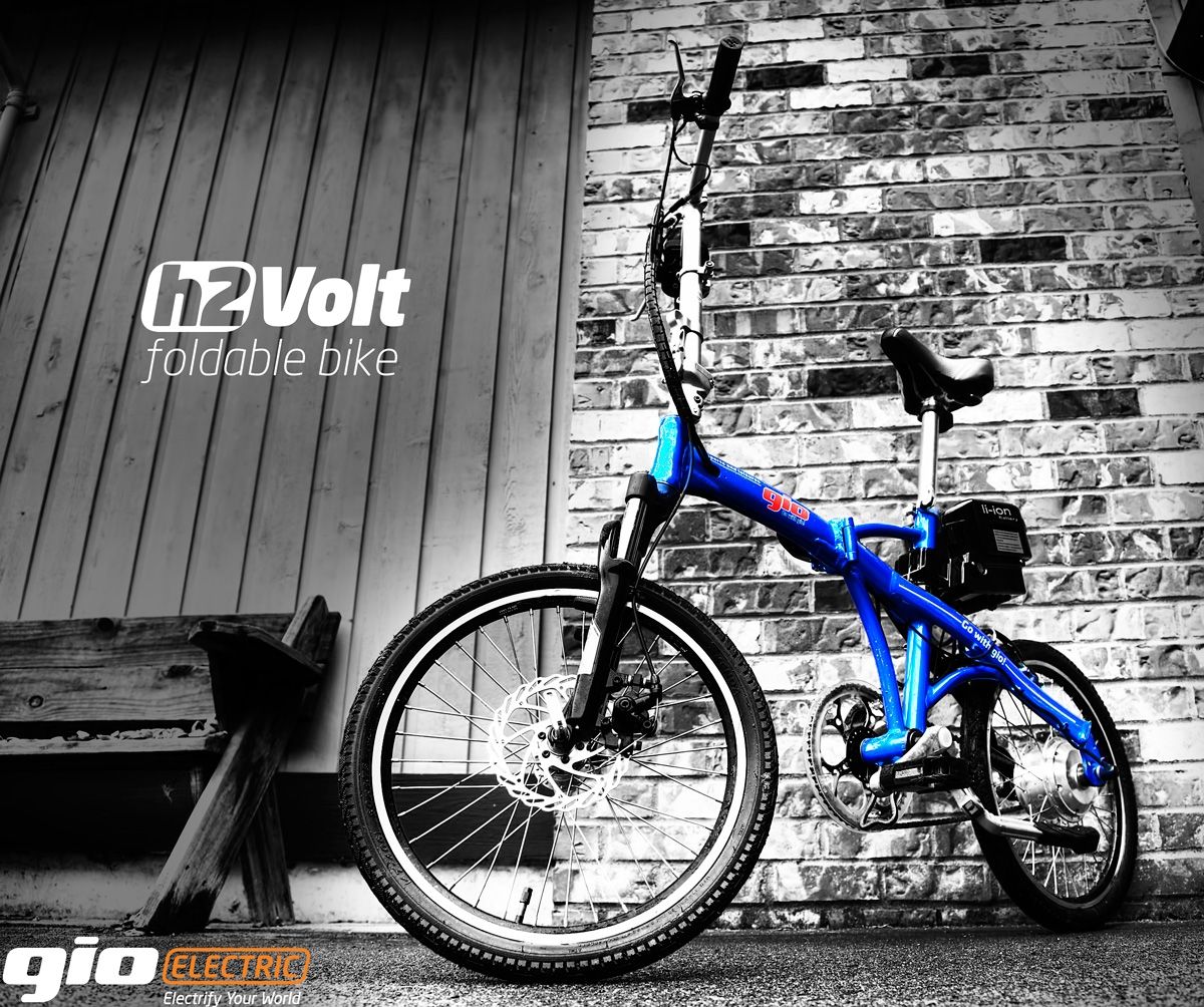 GIO H2 Volt Foldable Electric Bike Lithium Ion 2pm Direct Liquidation