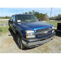 2003 CHEVROLET 1500HD CREW CAB PICKUP, S/N 1GCGK13U33F164633, 6.0L V8 GAS, A/T, P/S, A/C, ODOMETER R