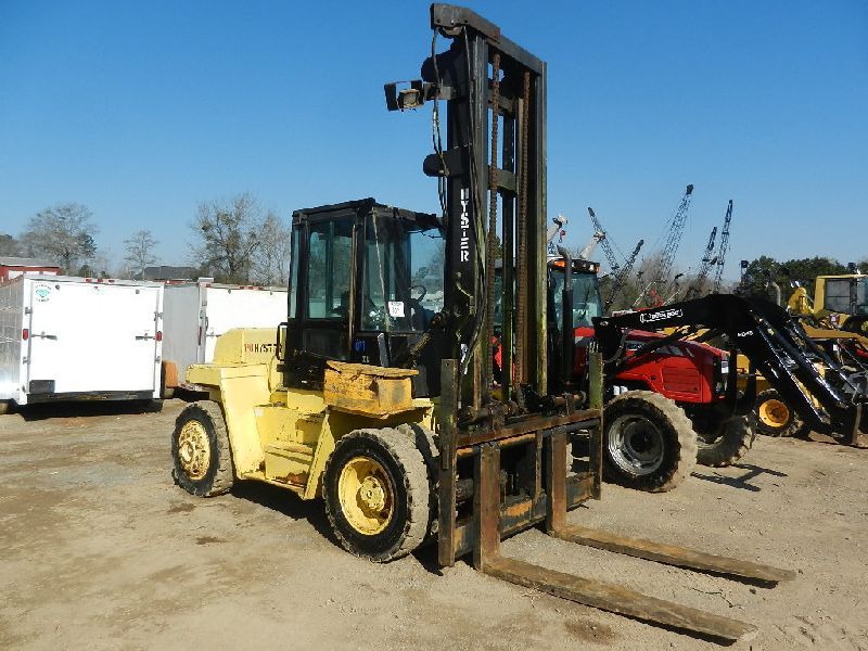 HYSTER H190XL FORKLIFT, S/N D7D1554K, 19,000 CAP, SIDE SHIFT, PERKINS