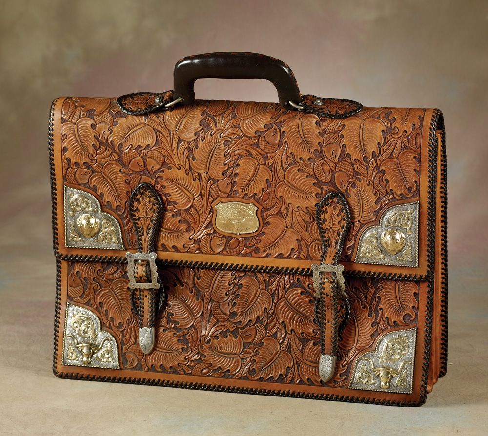 Stunning Edw H Bohlin Silver & Gold Briefcase made for Larry Hagman