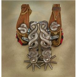 Mexican Inlaid Snake Spurs