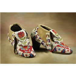 Sioux Wild West Woman's Beaded Shoes