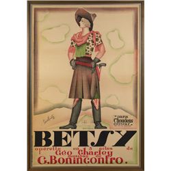 1927 French Cowgirl Poster Betsy