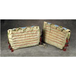 Pair Sioux Beaded and Quilled Possible Bags