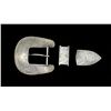 Image 2 : 14K Gold & Sterling Filigreed Buckle Set