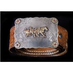 Sunset Trails / McCabe Bull Dogging Buckle