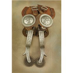 Silver California Overlaid Spurs