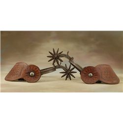 1880s Silver Inlaid Cowboy Spurs