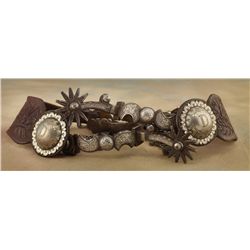 Visalia, San Francisco maker-marked California Spurs with engraving by Alsalio Herrera"